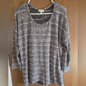 Charming Charlie Black and White Knit Top